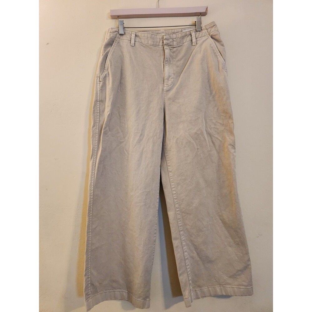 GAP Wide Leg Pants in Light Beige